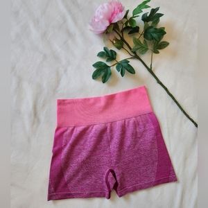 PINK Victoria's Secret Ombre Seamless Yoga Shorts
